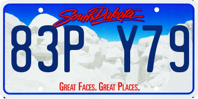 SD license plate 83PY79