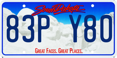 SD license plate 83PY80