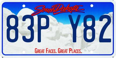 SD license plate 83PY82