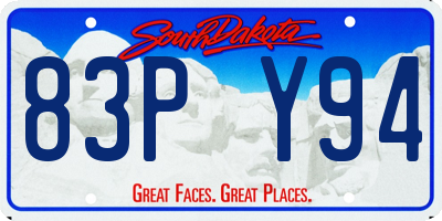 SD license plate 83PY94