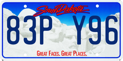 SD license plate 83PY96