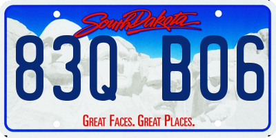 SD license plate 83QB06