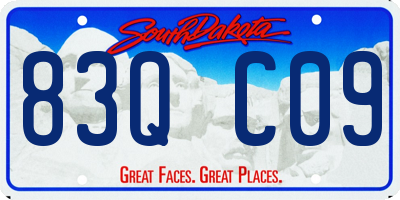 SD license plate 83QC09