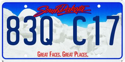 SD license plate 83QC17