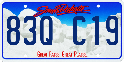SD license plate 83QC19
