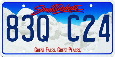 SD license plate 83QC24