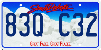 SD license plate 83QC32