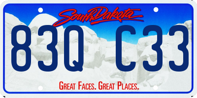 SD license plate 83QC33