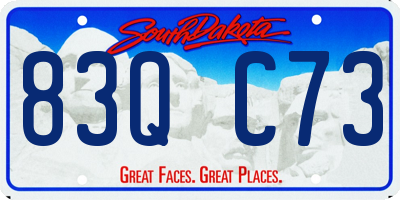 SD license plate 83QC73