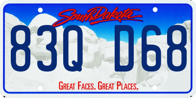 SD license plate 83QD68