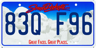SD license plate 83QF96