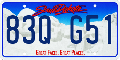 SD license plate 83QG51