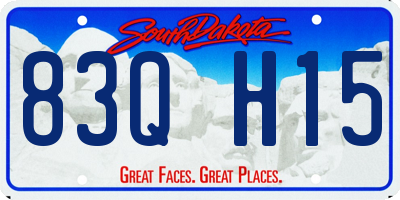 SD license plate 83QH15