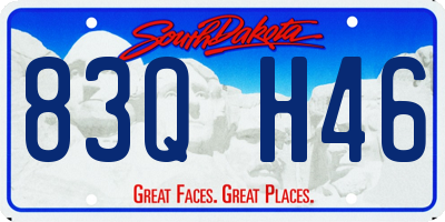 SD license plate 83QH46