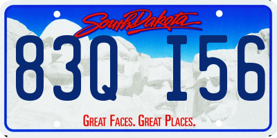 SD license plate 83QI56