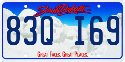 SD license plate 83QI69