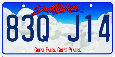 SD license plate 83QJ14