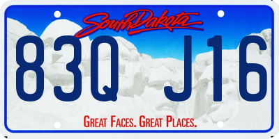 SD license plate 83QJ16