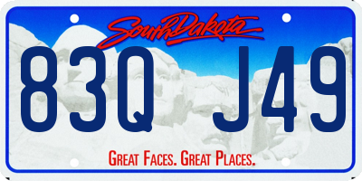 SD license plate 83QJ49