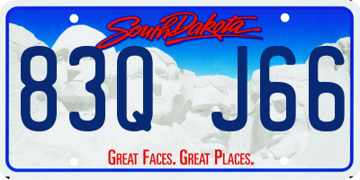SD license plate 83QJ66