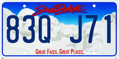 SD license plate 83QJ71