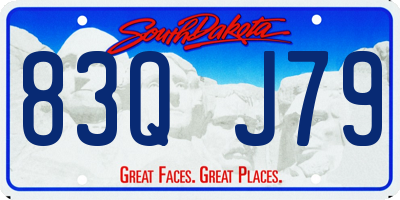 SD license plate 83QJ79