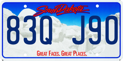 SD license plate 83QJ90