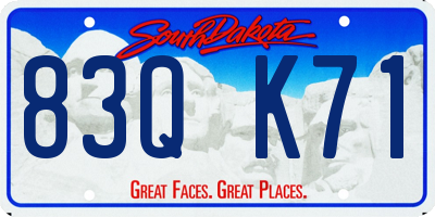 SD license plate 83QK71