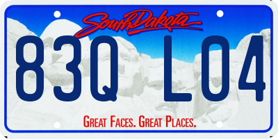 SD license plate 83QL04