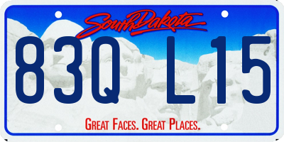 SD license plate 83QL15