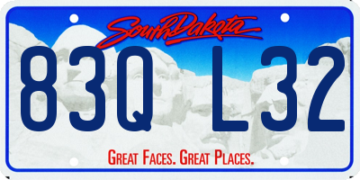 SD license plate 83QL32