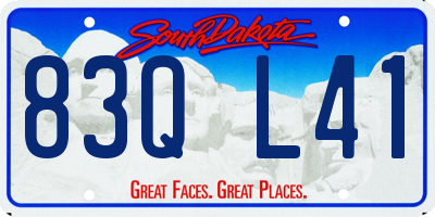 SD license plate 83QL41