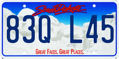 SD license plate 83QL45