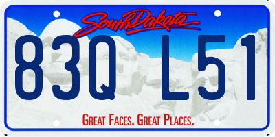 SD license plate 83QL51