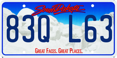SD license plate 83QL63