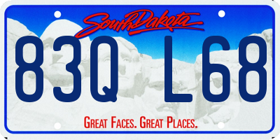 SD license plate 83QL68