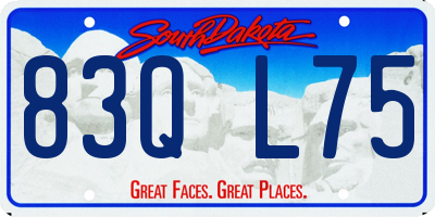 SD license plate 83QL75