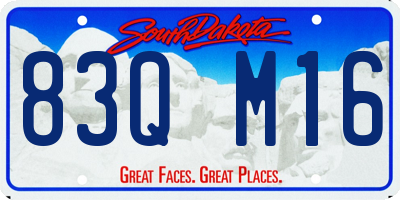 SD license plate 83QM16