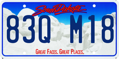 SD license plate 83QM18