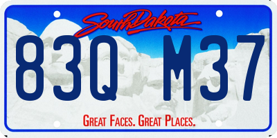 SD license plate 83QM37