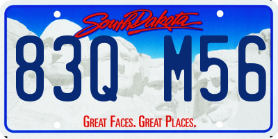 SD license plate 83QM56