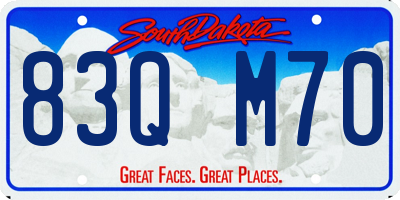 SD license plate 83QM70
