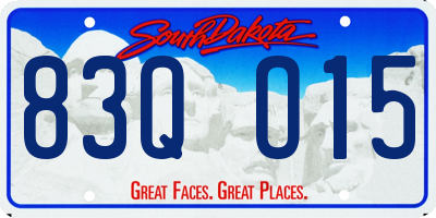 SD license plate 83QO15