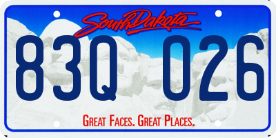 SD license plate 83QO26