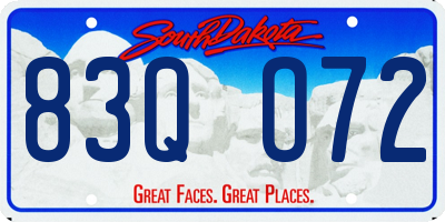 SD license plate 83QO72