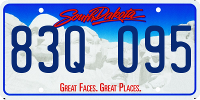 SD license plate 83QO95