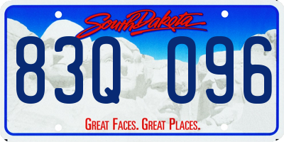 SD license plate 83QO96