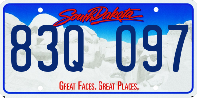 SD license plate 83QO97