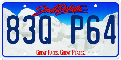 SD license plate 83QP64