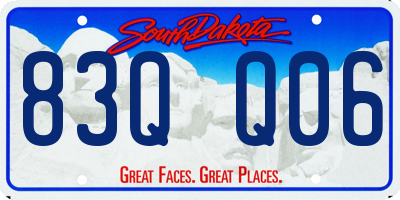 SD license plate 83QQ06